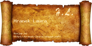Hranek Laura névjegykártya